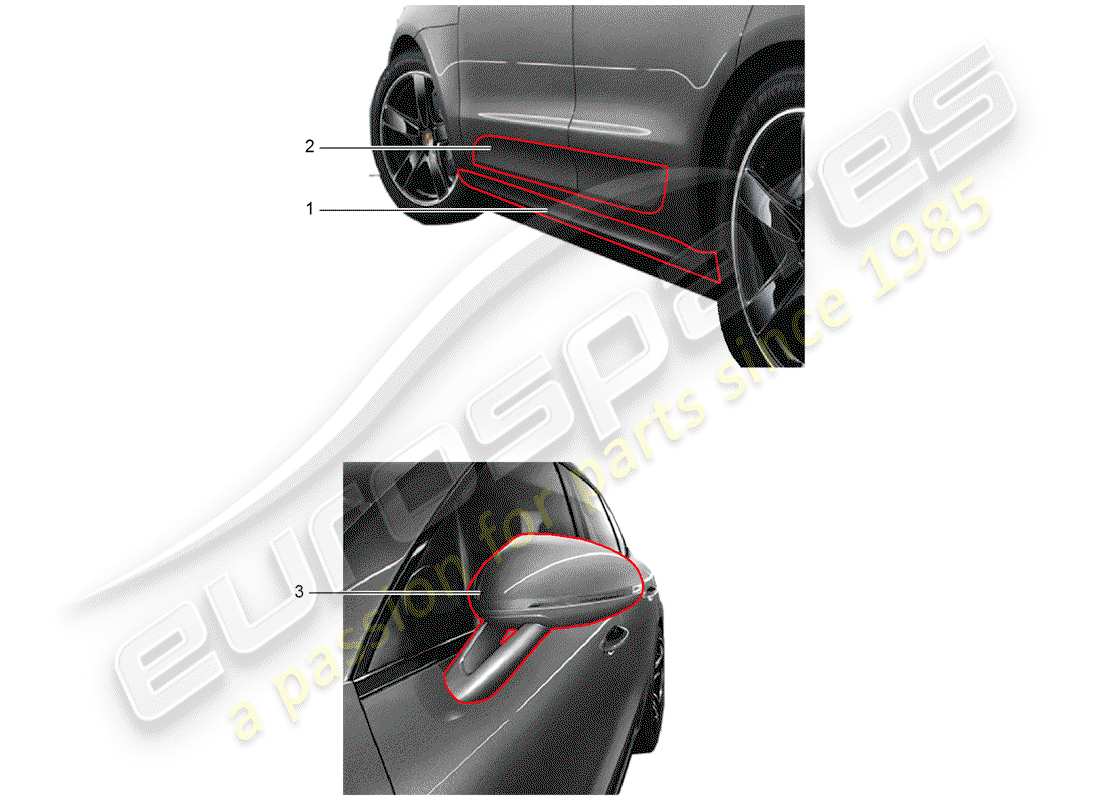 porsche 2015 (tequipment macan) zubehör teilediagramm