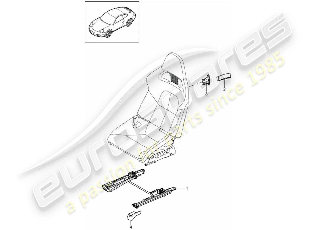 porsche 2011 (997-2) seat-ersatzteildiagramm