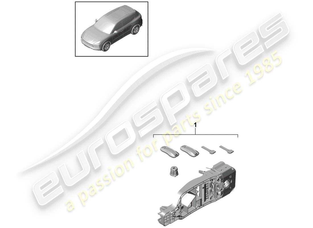 porsche 2020 (cayenne e3 9ya/9yb) 1 set schlosszylinder ersatzteildiagramm