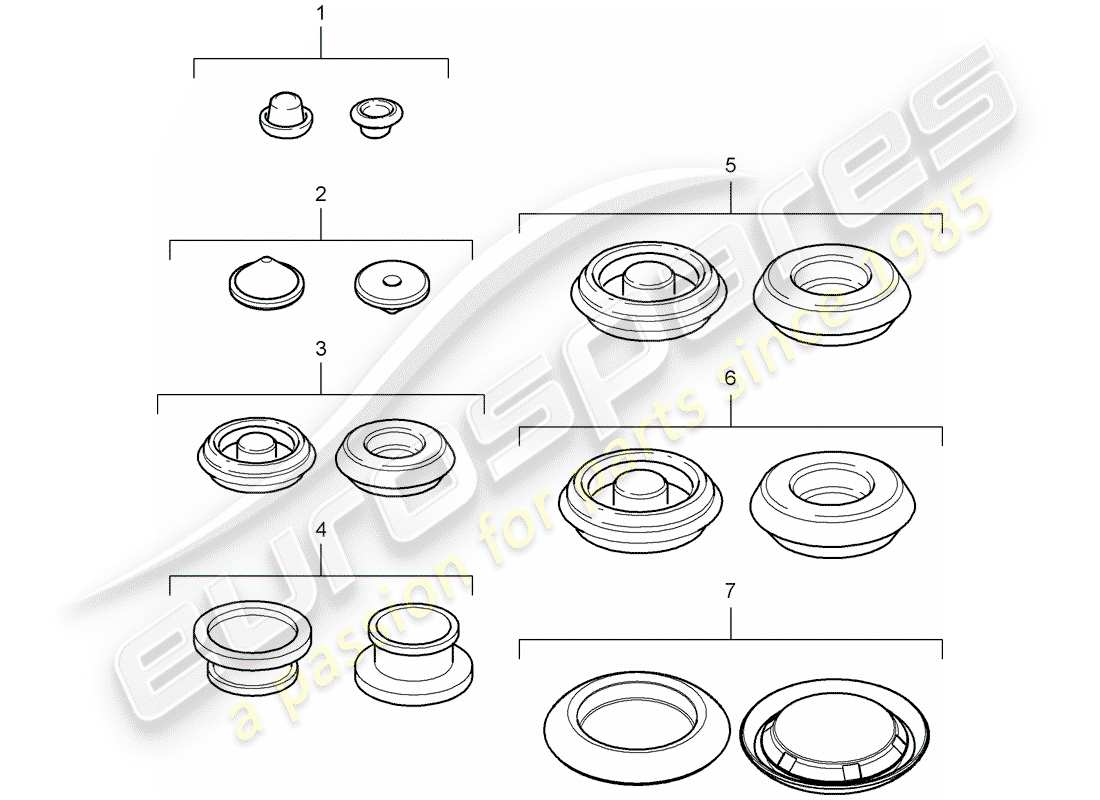 porsche 2010 (987 boxster) plug-teilediagramm
