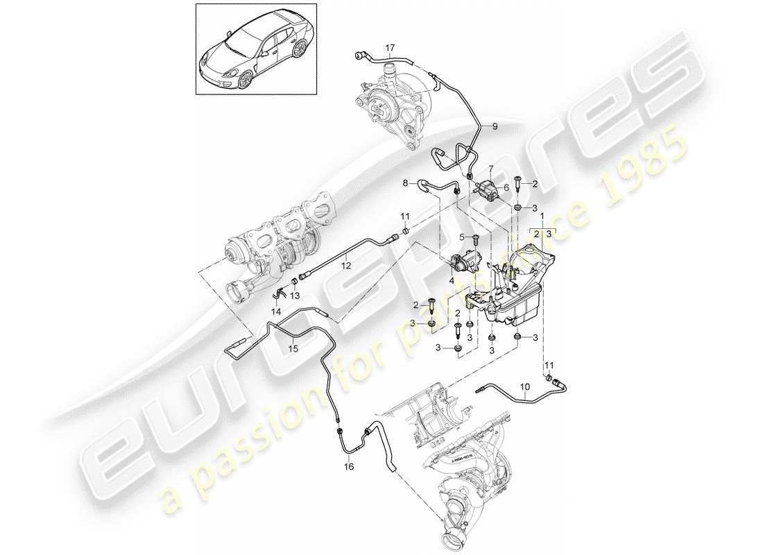 porsche 2013 (panamera 970) vakuumbehälter - ersatzteildiagramm