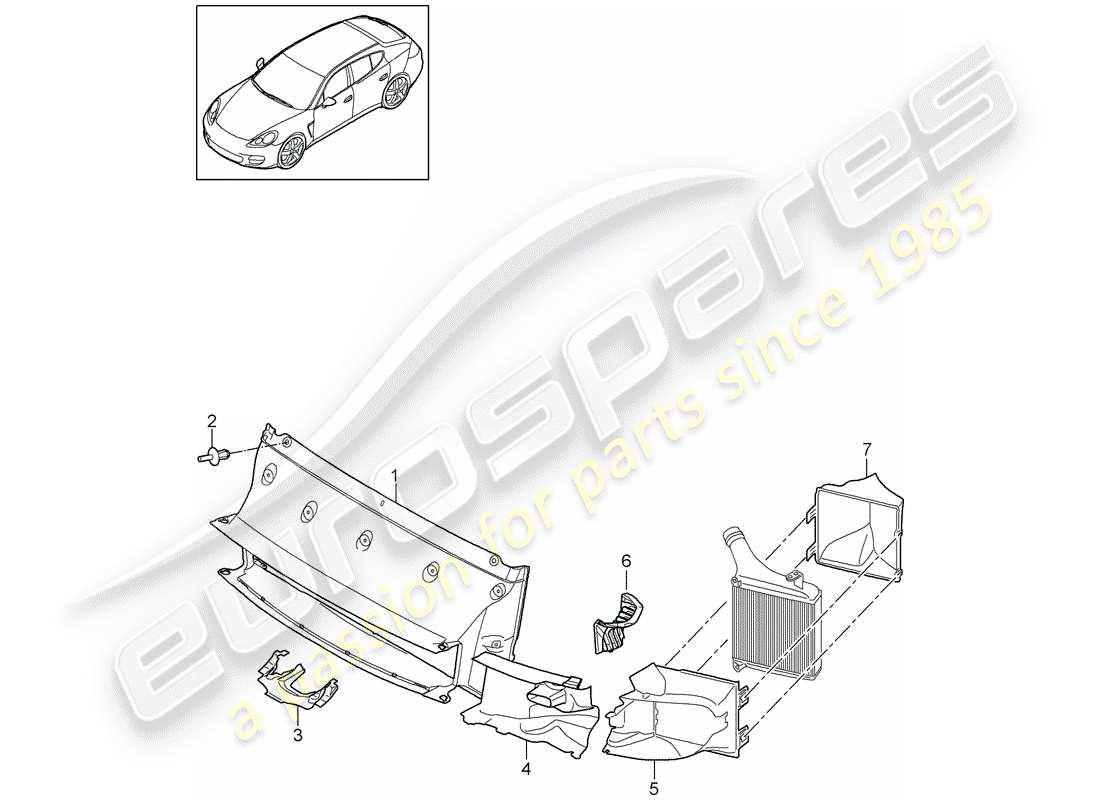 porsche 2013 (panamera 970) luftkanal teilediagramm