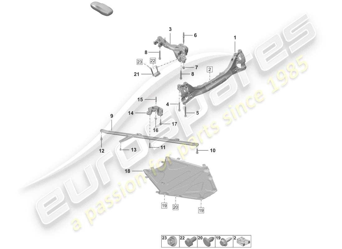 porsche 2020 (992-1) hinterachse teilediagramm