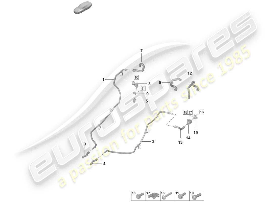 porsche 2020 (992-1) wasserkühlung teilediagramm