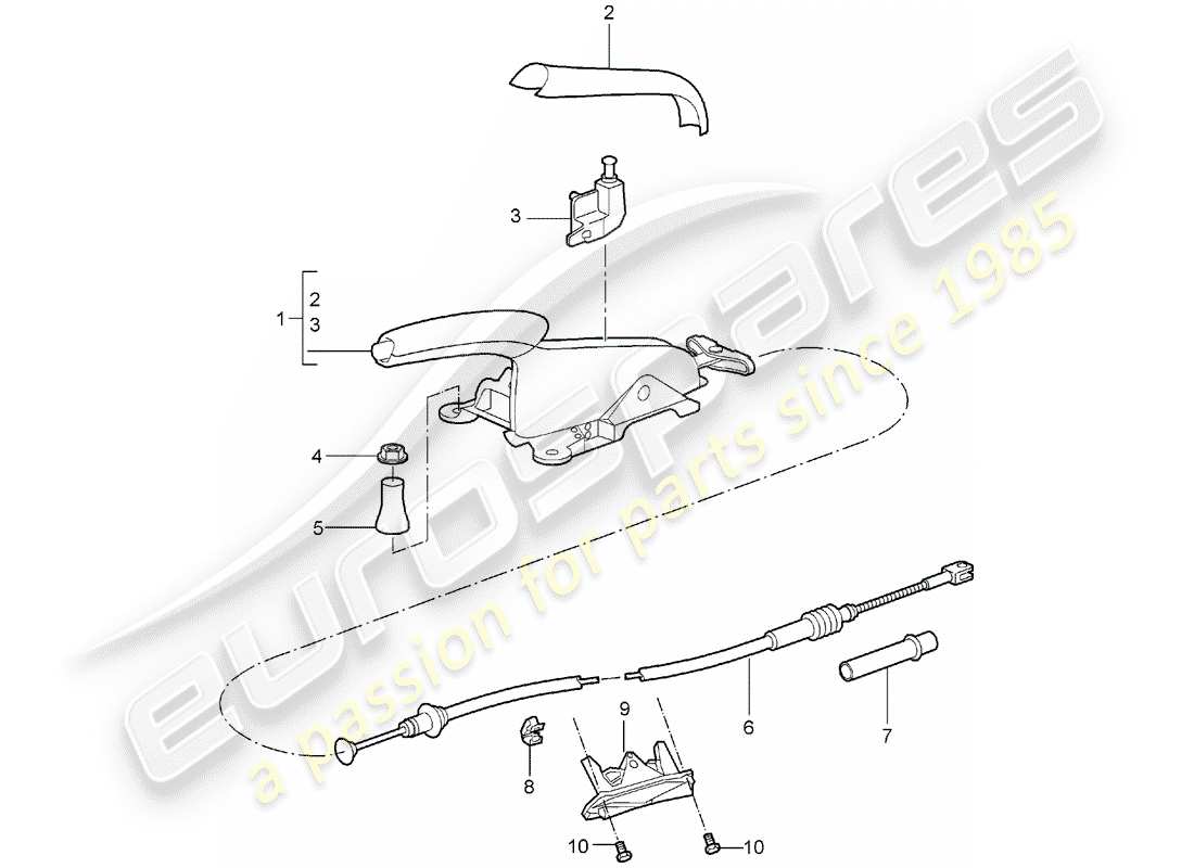 porsche 2006 (987 boxster) handbremse ersatzteildiagramm