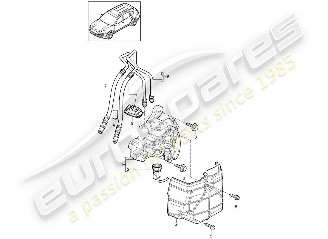 porsche 2013 (cayenne e2 92a) stabilisator - ersatzteildiagramm