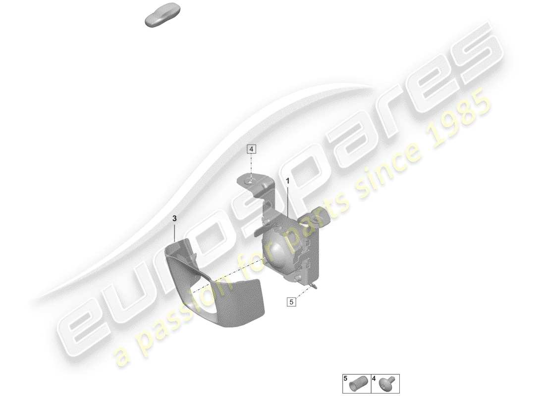 porsche 2019 (992-1) fahrerassistenzsystem teilediagramm