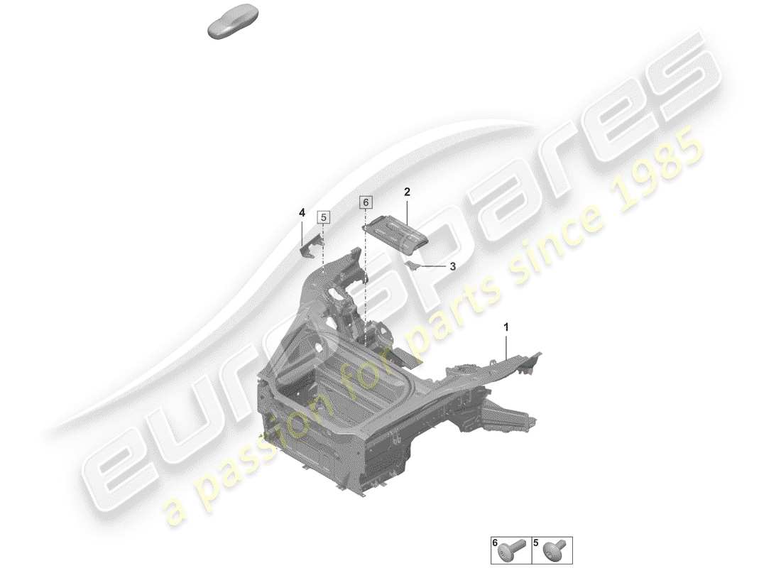 porsche 2020 (992-1) front end teilediagramm