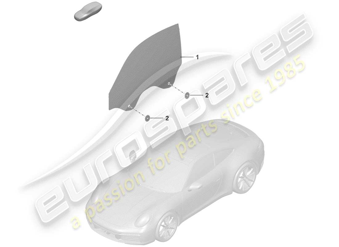 porsche 2020 (992-1) türfenster teilediagramm