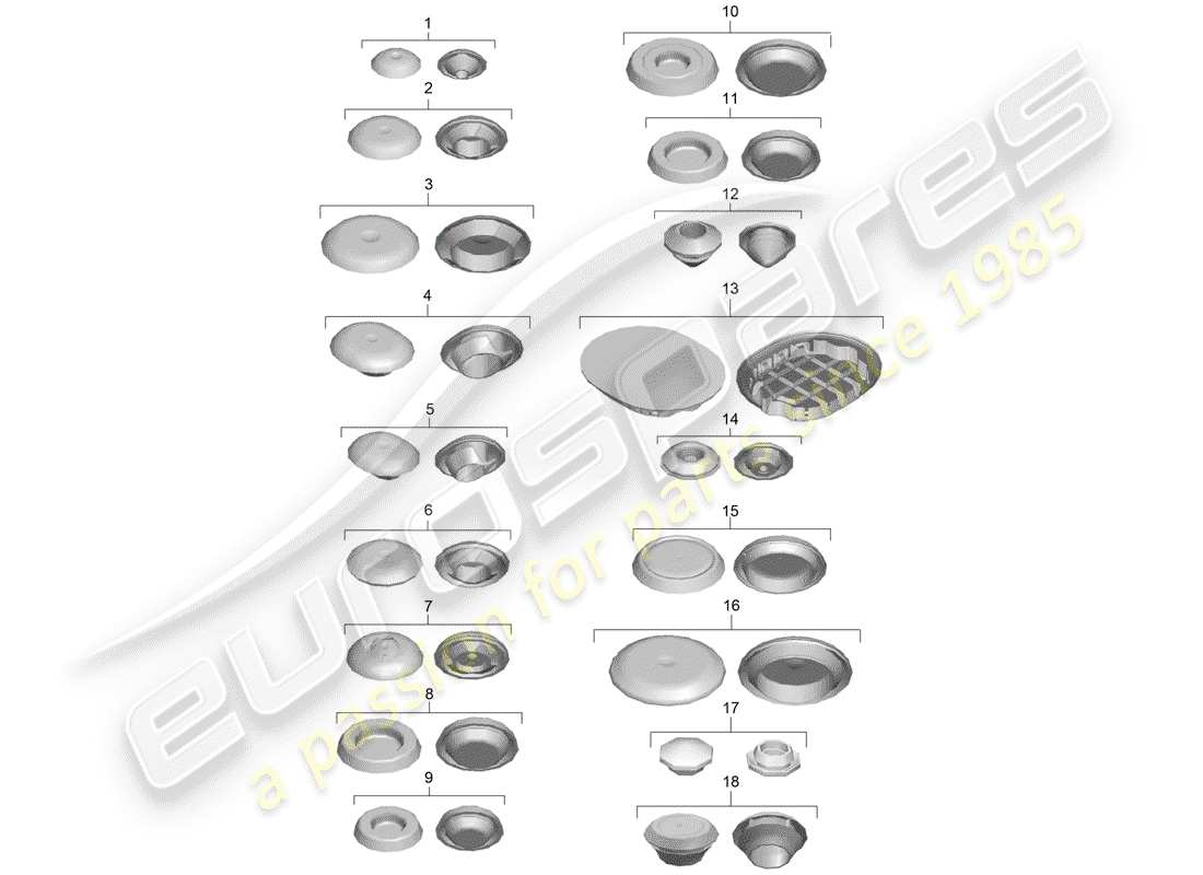 porsche 2017 (718 cayman) plug-teilediagramm
