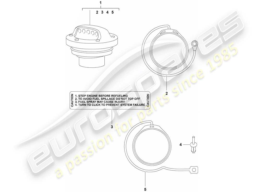 porsche 2011 (tequipment cayenne) kappe mit halteband für ersatzteildiagramm