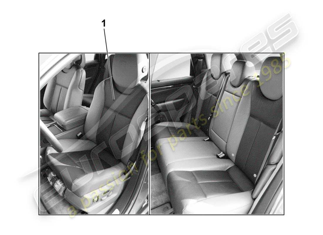 porsche 2011 (tequipment cayenne) sitzbezug ersatzteildiagramm