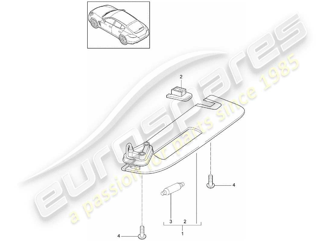 porsche 2010 (panamera 970) sonnenblenden ersatzteildiagramm