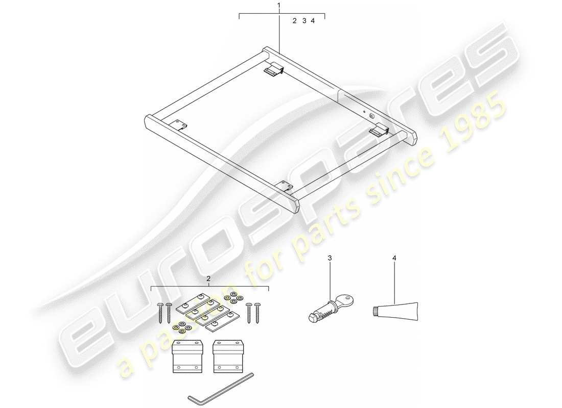 porsche 2004 (tequipment cayenne) ladehilfe für ersatzteil-diagramm