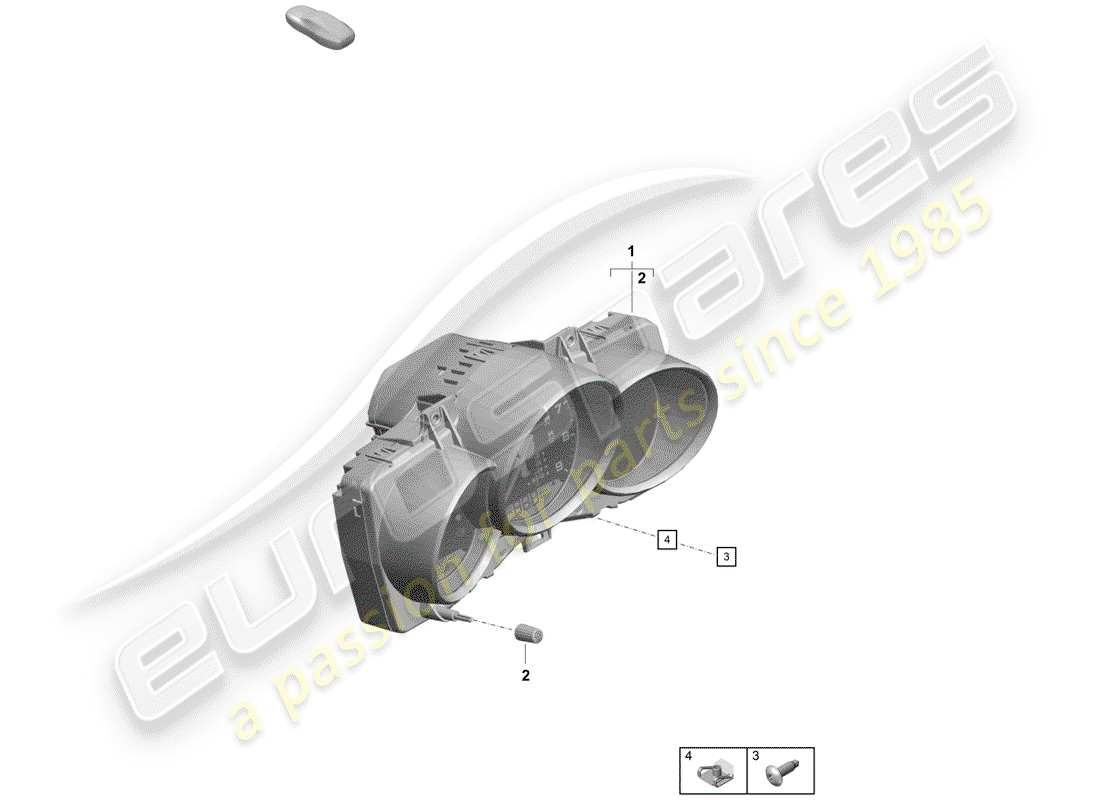 porsche 2020 (718 boxster spyder) instrumentenkombination ersatzteildiagramm