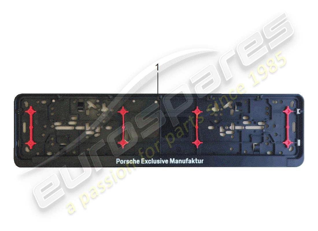 porsche 2016 (tequipment macan) kennzeichenhalterung teilediagramm