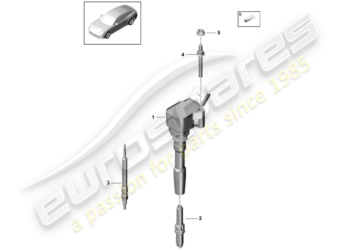 porsche 2017 (panamera 971-1) zündsystem teilediagramm