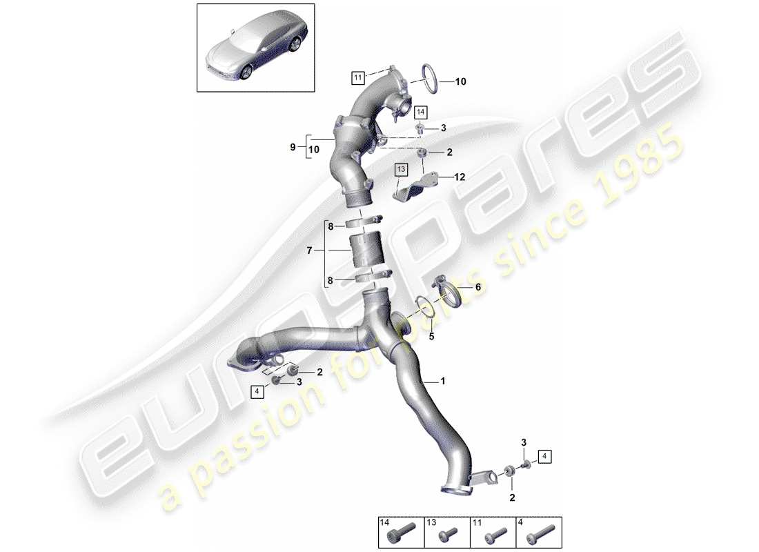 porsche 2017 (panamera 971-1) ladeluftkühler - teilediagramm
