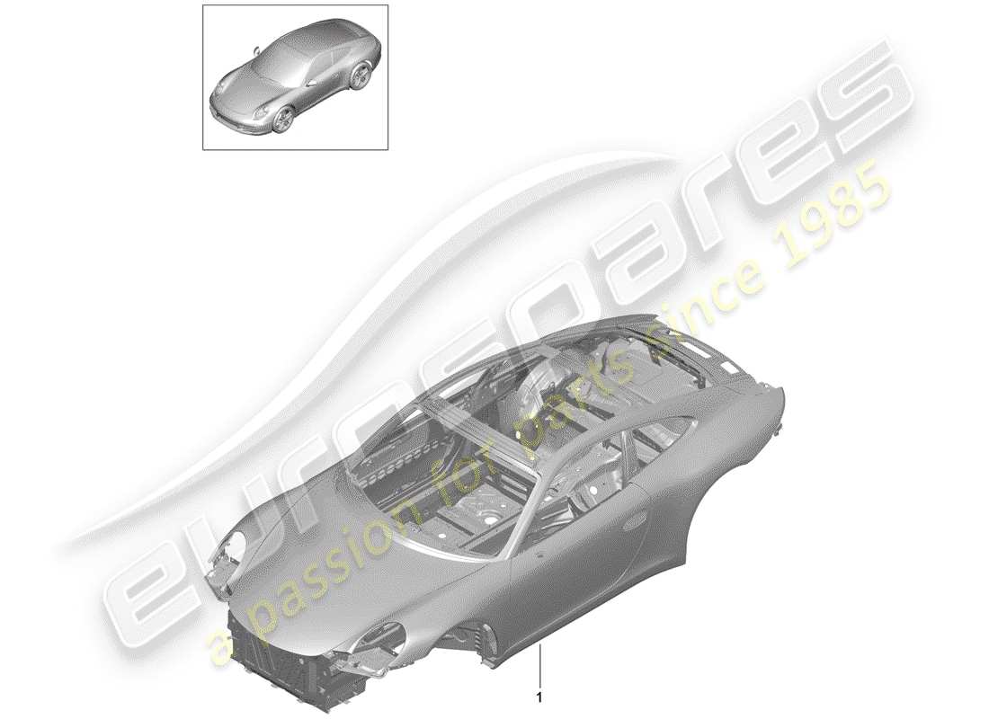 porsche 2015 (991-1) karosserie - teilediagramm