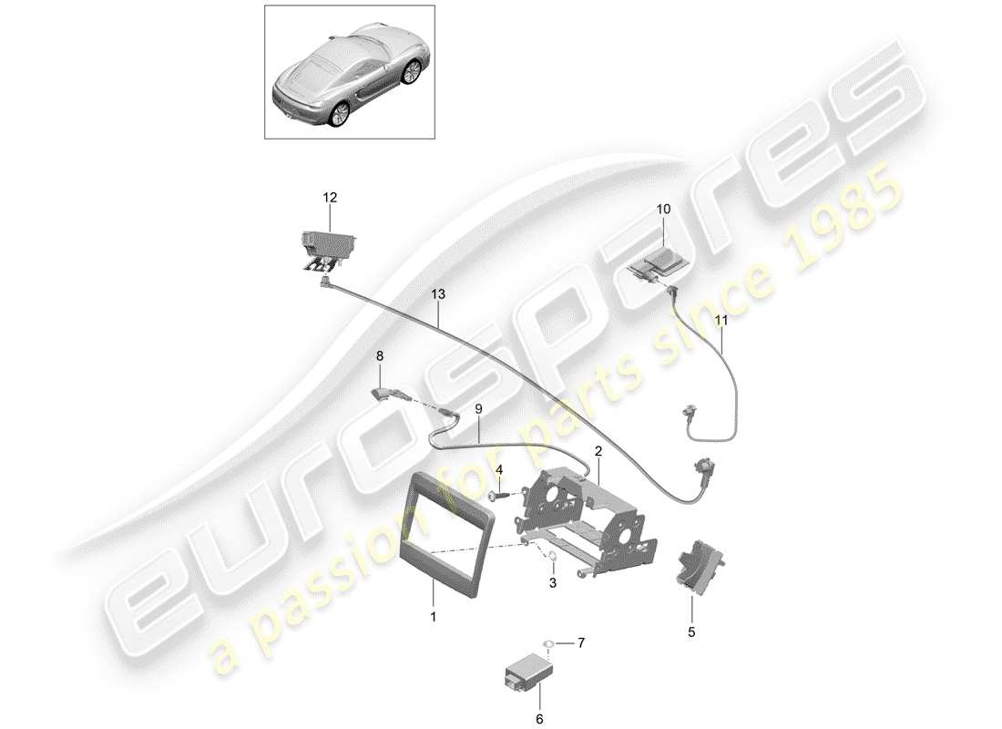 porsche 2016 (981 cayman) vorbereitung teilediagramm