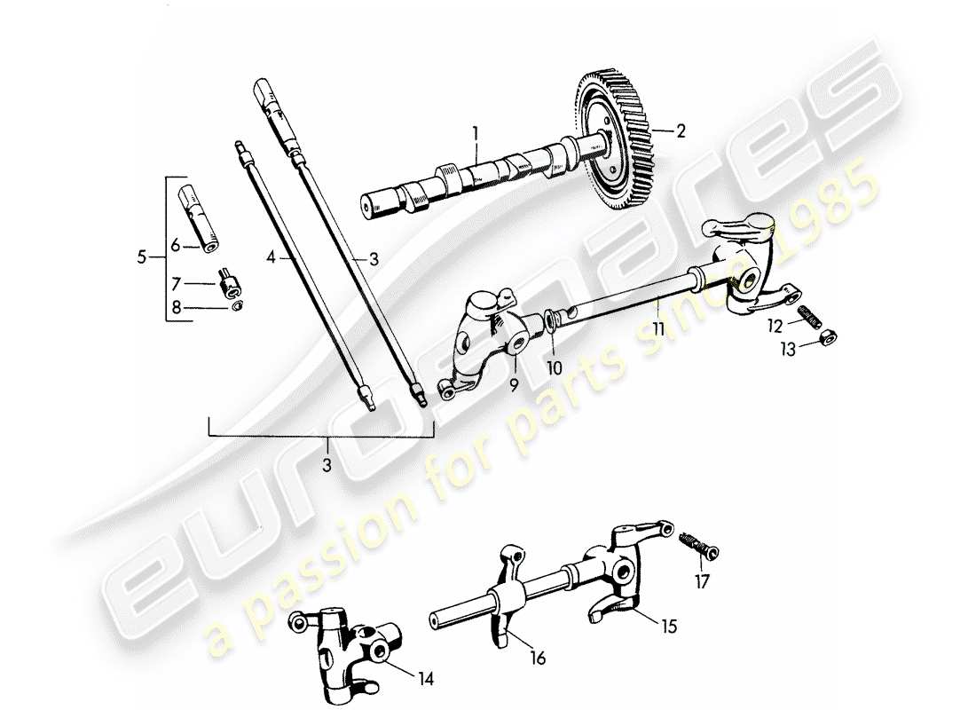 porsche 1955 (356/356a) nockenwelle - m >> 10 199 - m >> 21 780 - m >> 50 099 - m >> 21 999 - m >> 33 899 - m >> 40 999 teilediagramm