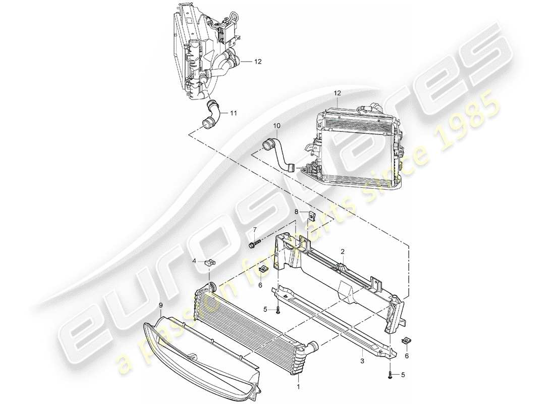 porsche 2006 (997-1) kühler-teilediagramm