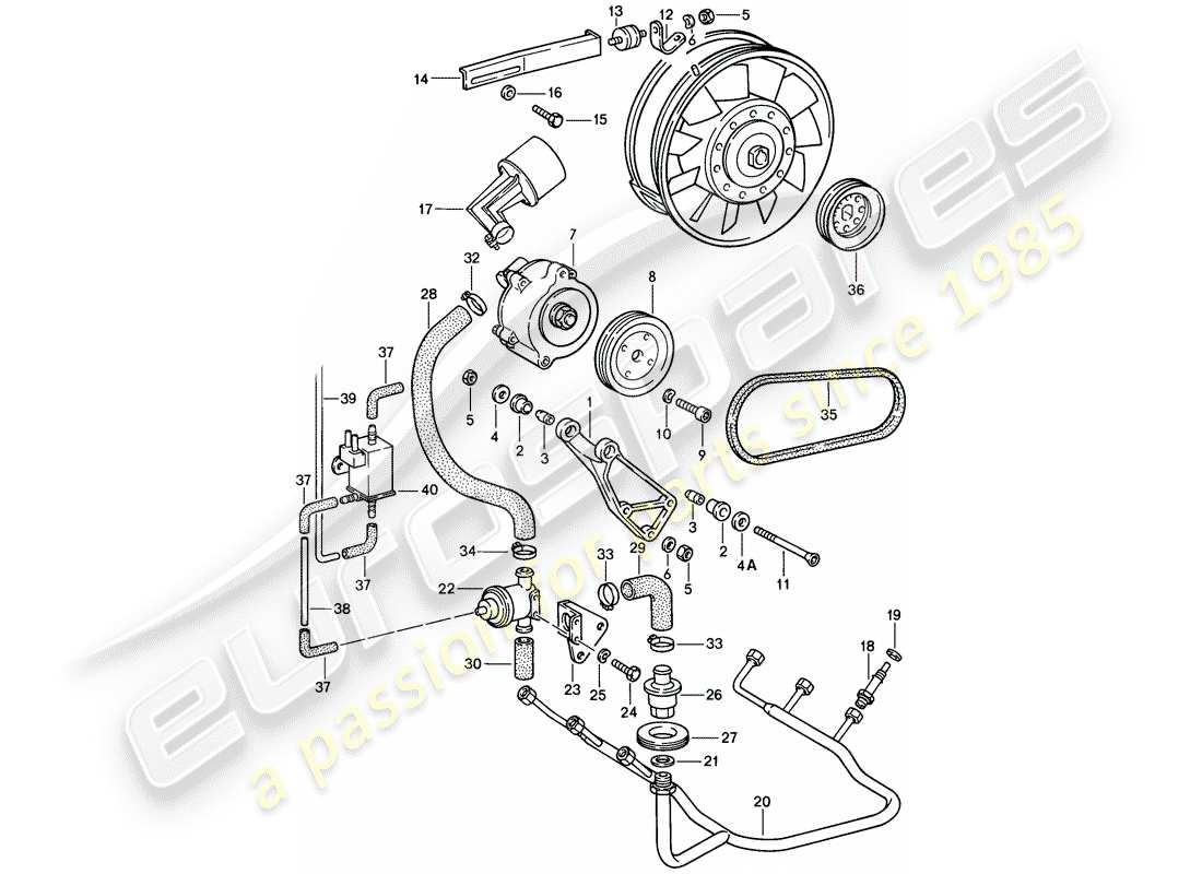 porsche 1989 (911) lufteinspritzung ersatzteildiagramm