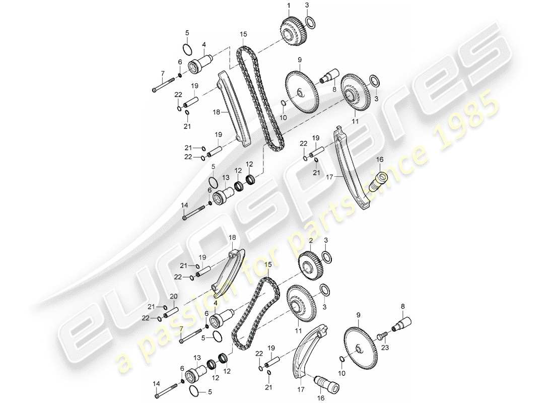 porsche 2005 (carrera gt) ventilsteuerung teilediagramm