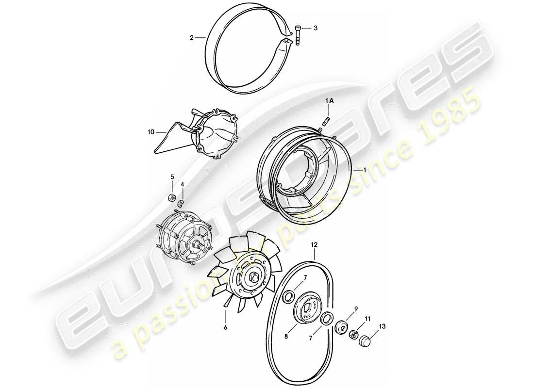 porsche 1989 (911) luftkühlung teilediagramm