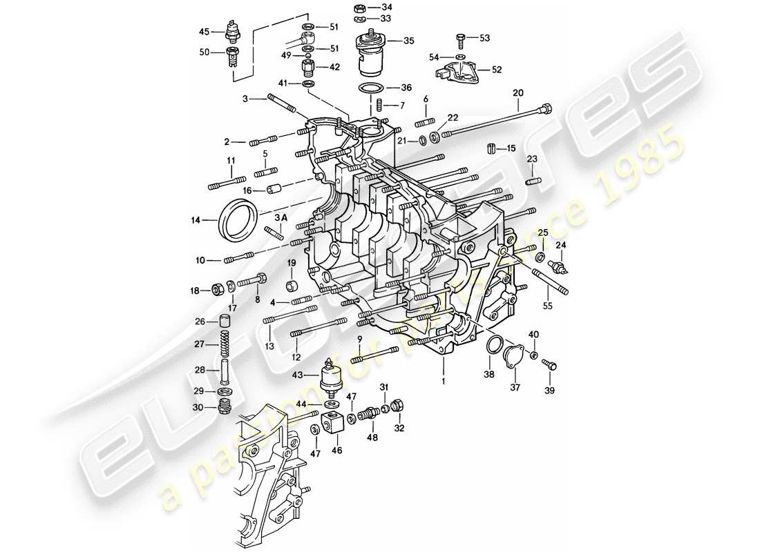 porsche 1984 (911) kurbelgehäuse-teilediagramm