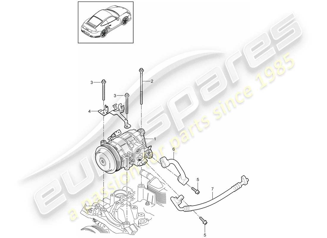 porsche 2011 (997-2 turbo / gt2 rs) kompressor teilediagramm