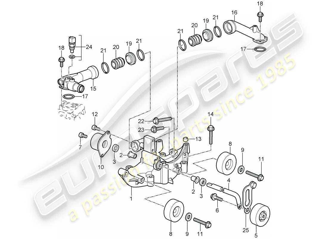 porsche 2007 (997-1 gt3) riemenspanner ersatzteildiagramm