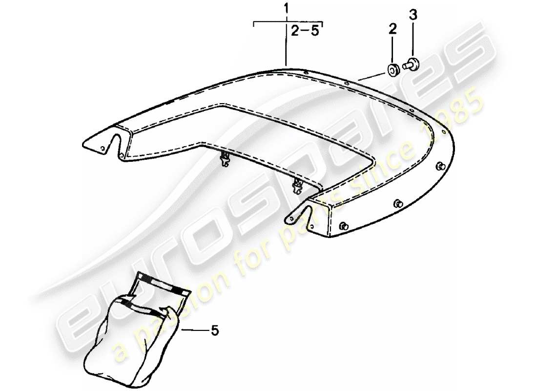 porsche 1981 (911) kofferraumabdeckung ersatzteildiagramm