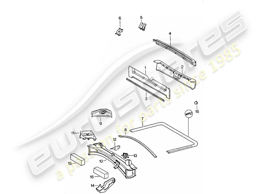 porsche 1976 (911 turbo) frame-teilediagramm