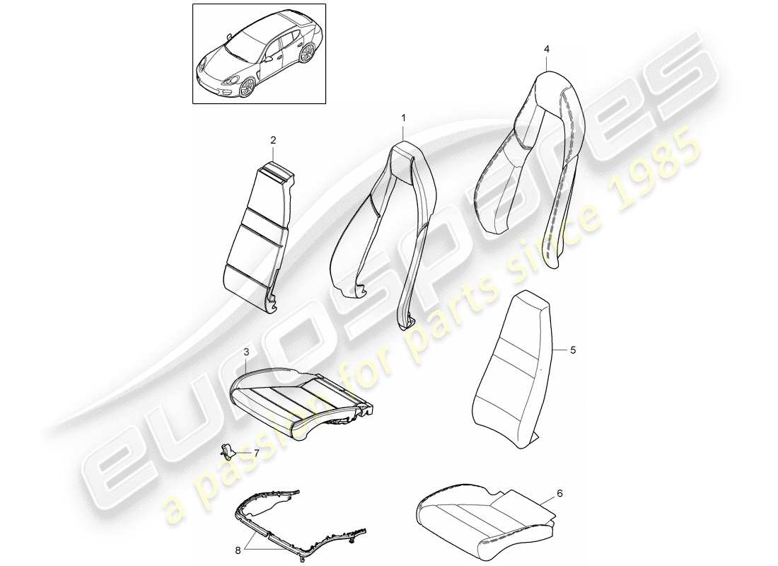 porsche 2014 (panamera 970) schaumteil teilediagramm