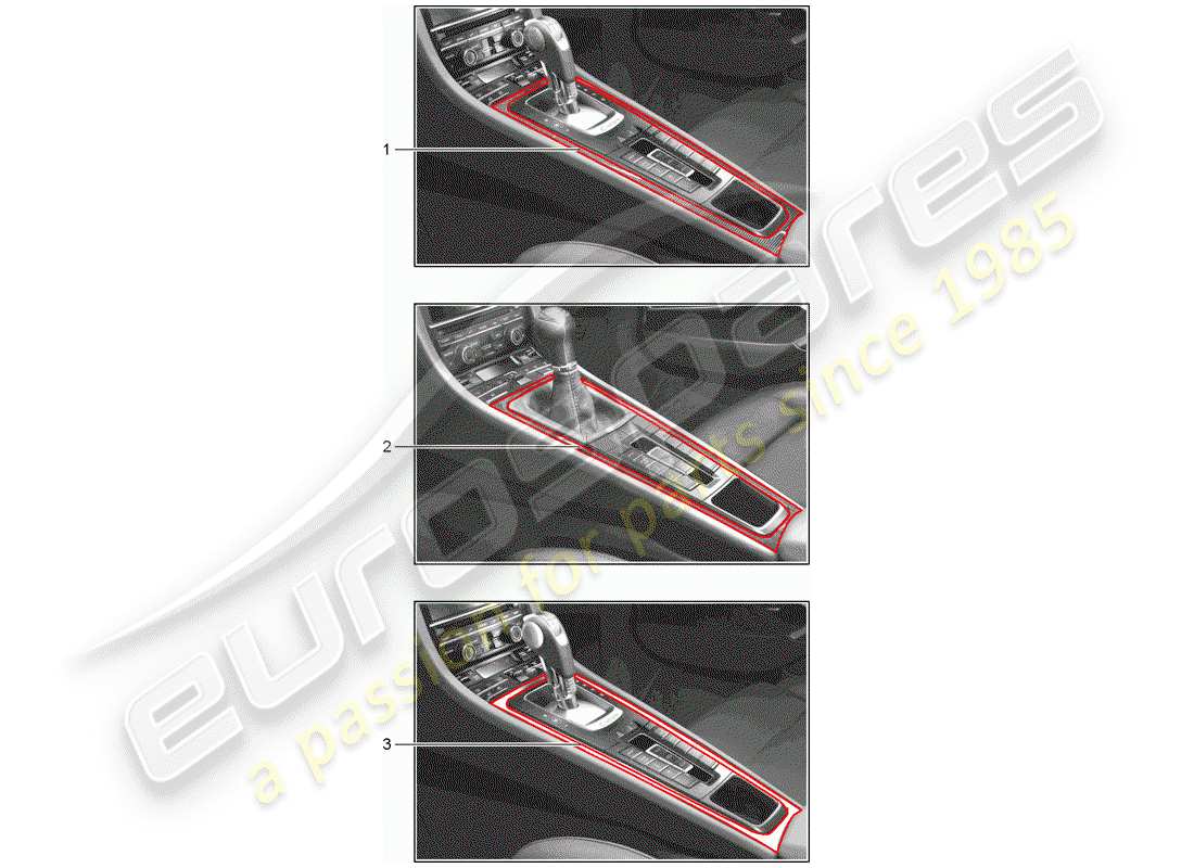porsche 2018 (tequipment 98x/99x) trim-teilediagramm