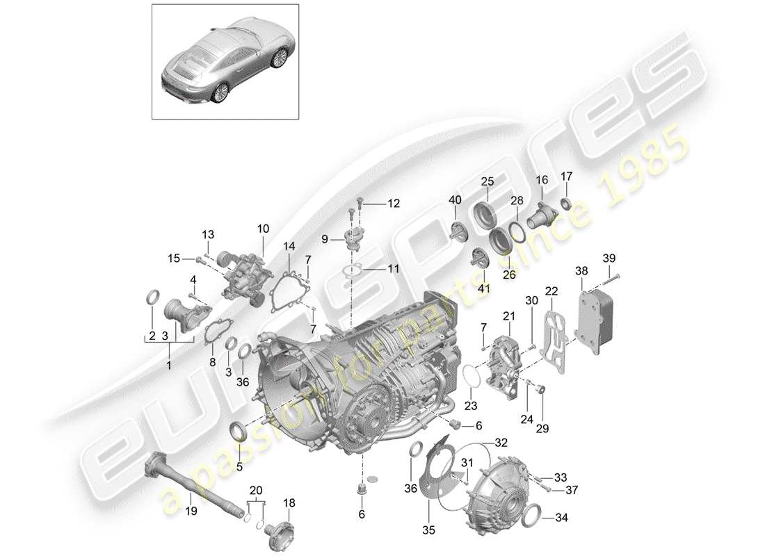 porsche 2019 (991-2) schaltgetriebe ersatzteildiagramm