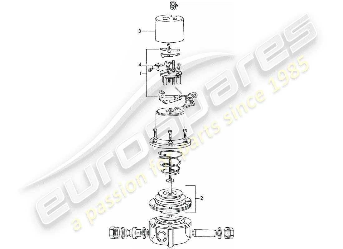 porsche 1967 (911/912) einzelteile - für - kraftstoffpumpe - - hardi - ersatzteildiagramm