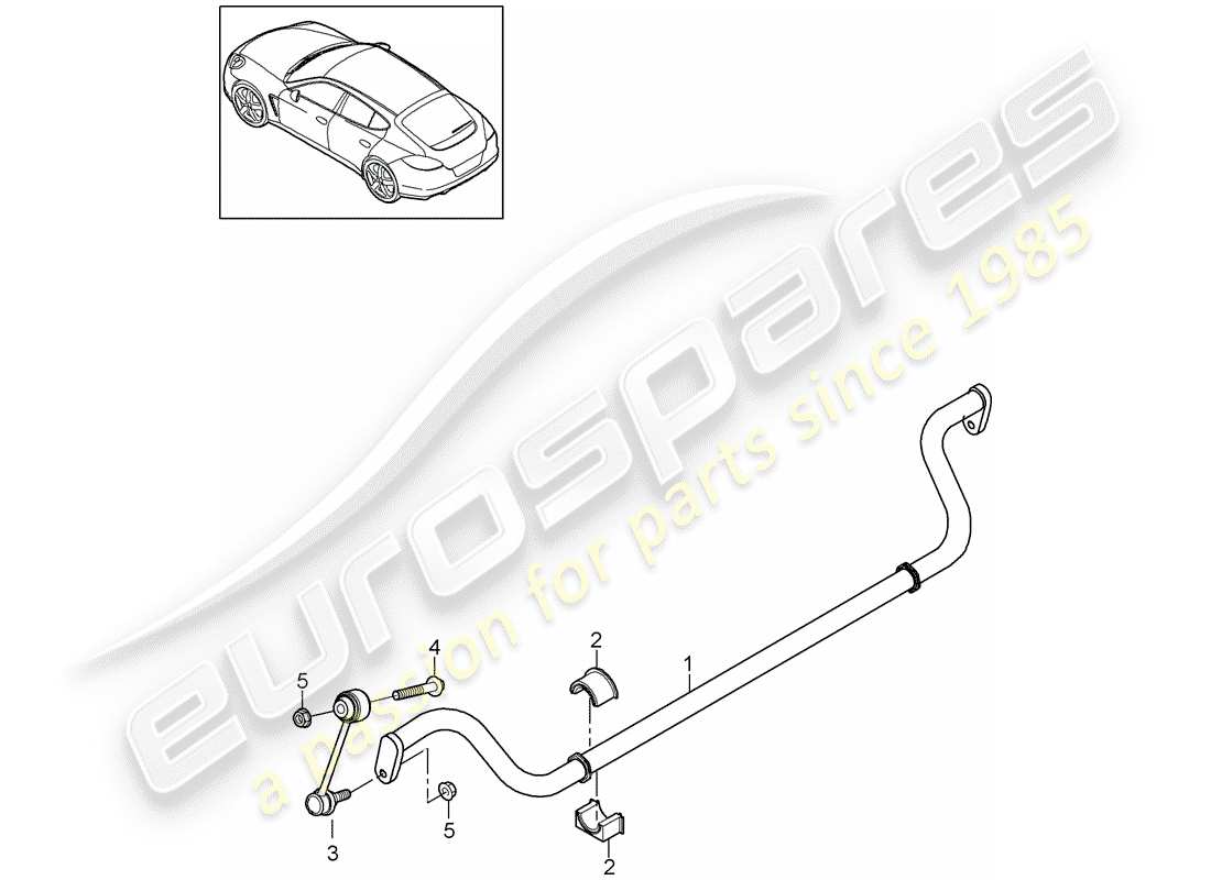porsche 2012 (panamera 970) stabilisator - ersatzteildiagramm