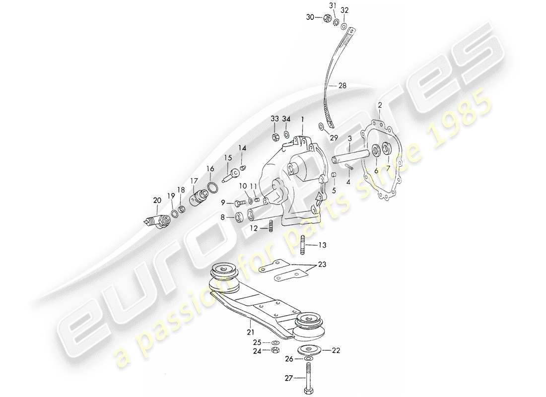 porsche 1971 (911) getriebedeckel - getriebeaufhängung - druckguss - d - mj 1971>> - mj 1971 ersatzteildiagramm
