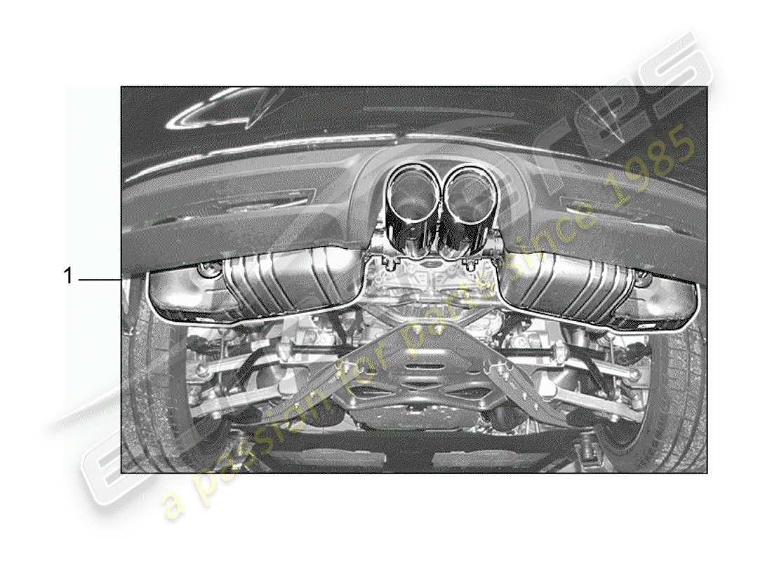 porsche 2018 (tequipment 98x/99x) auspuffanlage teilediagramm