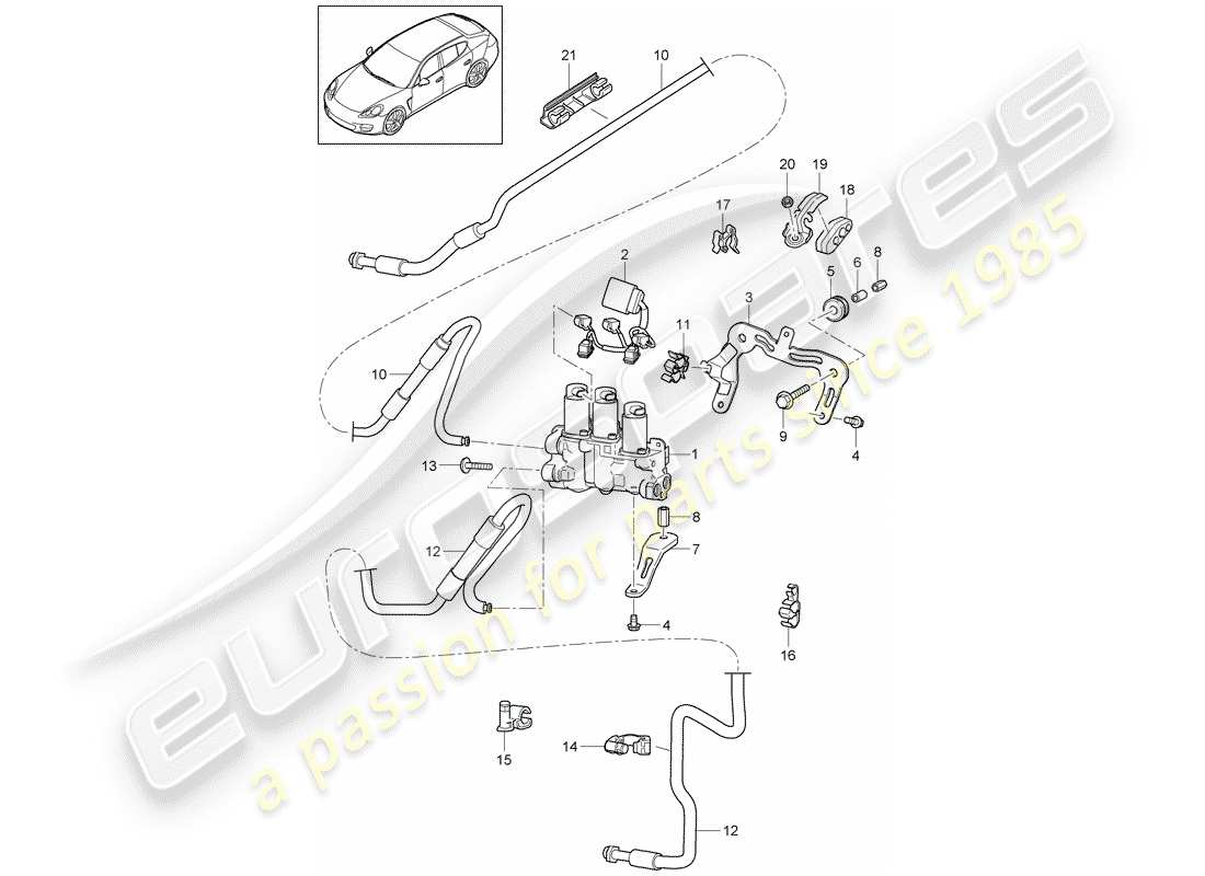porsche 2013 (panamera 970) stabilisator - ersatzteildiagramm