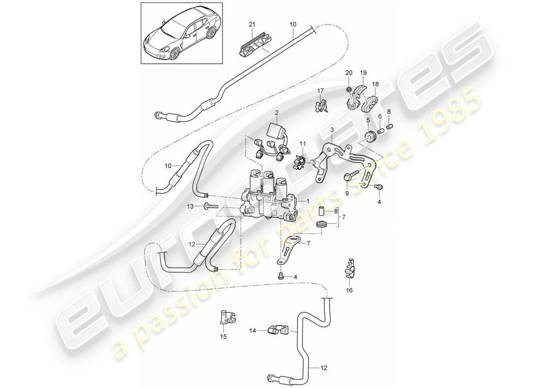 porsche 2013 (panamera 970) stabilisator - ersatzteildiagramm