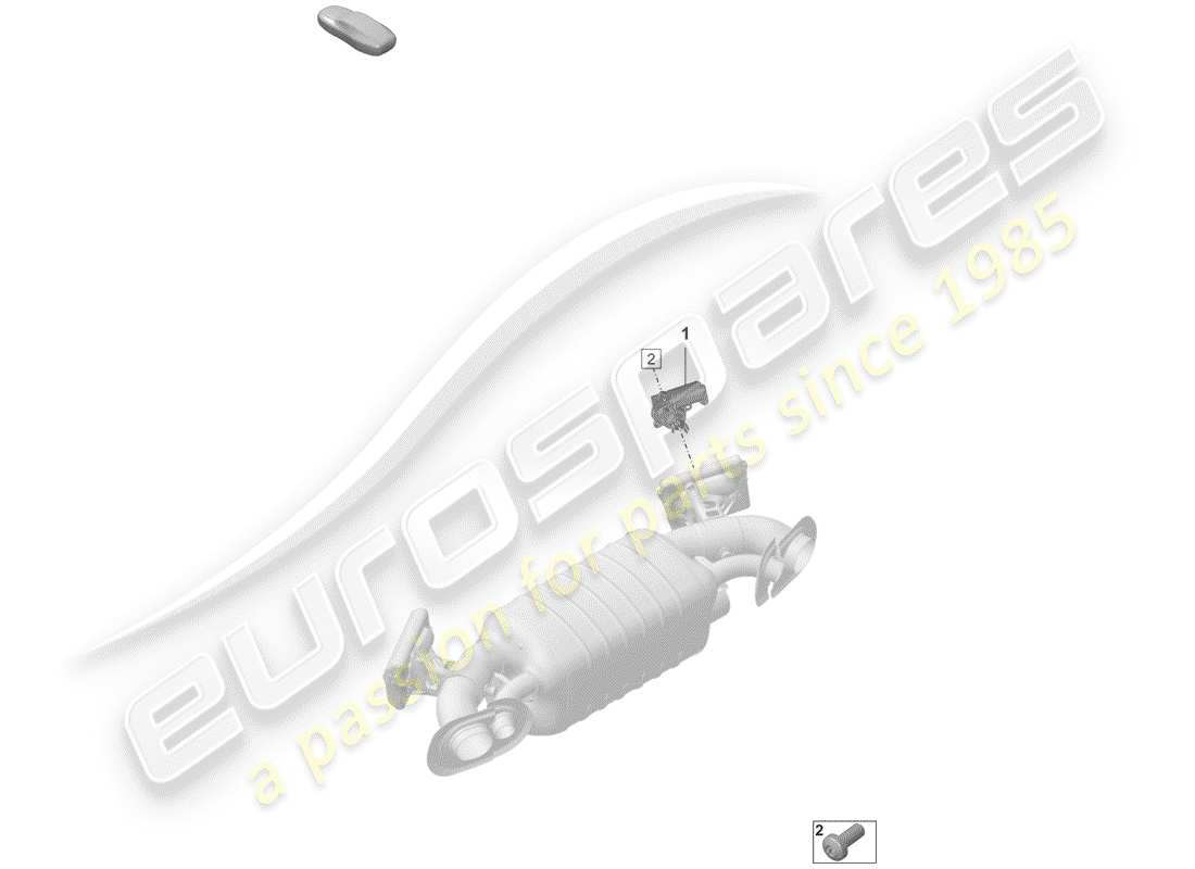porsche 2019 (992-1) auspuffanlage teilediagramm