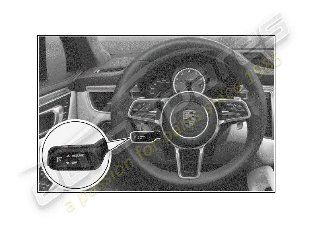 porsche 2020 (tequipment macan) teilediagramm für das tempomatsystem