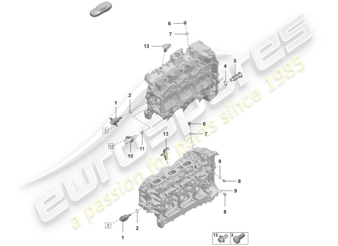 porsche 2019 (992-1) zylinderkopf teilediagramm