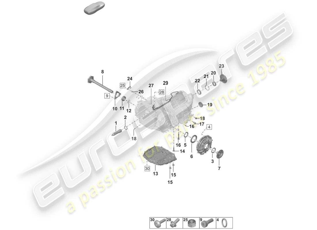 porsche 2019 (992-1) 8-speed doppelkupplungsgetriebe teilediagramm