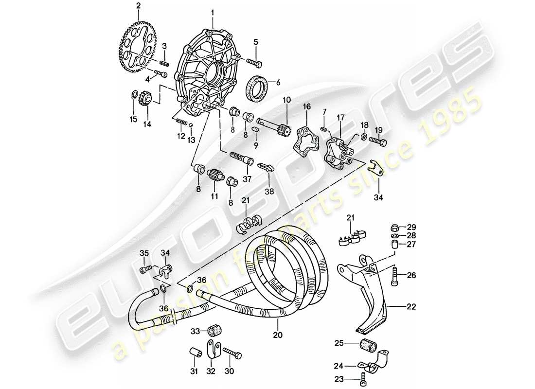 porsche 1986 (944) ölkühlung ersatzteildiagramm
