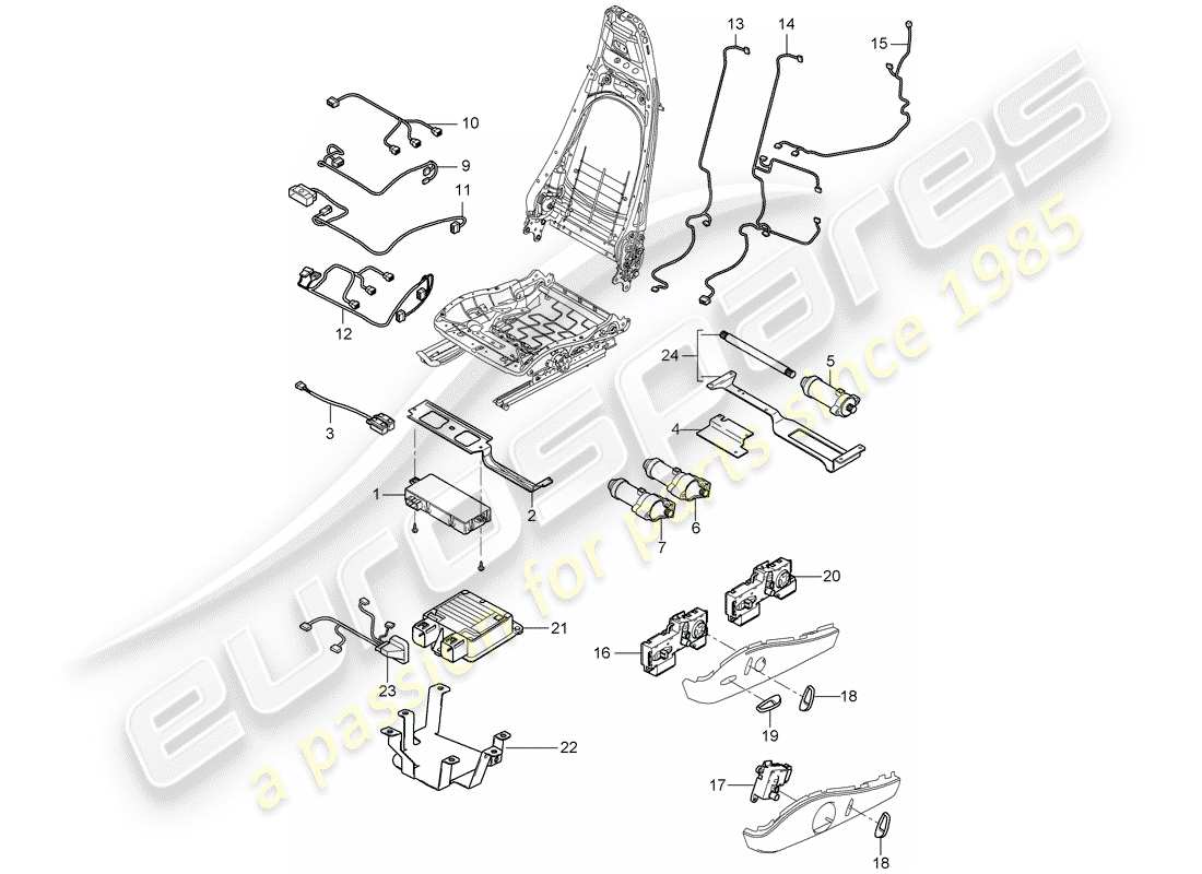 porsche 2005 (997-1) kabelbäume ersatzteildiagramm