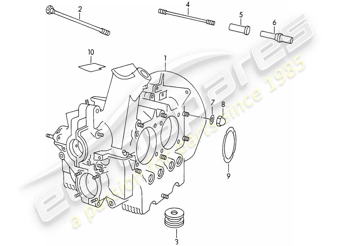porsche 1952 (356/356a) kurbelgehäuse - m >> 10 199 - m >> 21 780 - m >> 50 099 - m >> 21 999 - m >> 33 899 - m >> 40 999 teilediagramm
